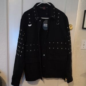 NWT Killstar | Black Varsity Jacket with Silver Accents